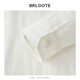 Brloote Shopping Mall Same Style Men's Jacket Lyser Linen Moisture Absorbent Breathable Shirt Style Slightly Dropped Shoulder Loose Jacket Men White S (165/88A)