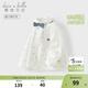 DAVE&BELLA spring new children's clothing, children's shirts, college style boys' long-sleeved shirts, fashionable children's clothes, baby boy tops, white, in stock, 120 cm (recommended height 110-120cm)