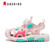 ABC KIDS Sommer-Kindersandalen für Jungen und Mädchen, Zehenkappen-Strandschuhe, mittlere und große Kinder-Sport- und Freizeitschuhe, Rosa/Fruchtgrün 37