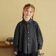 Yantaijia girls parent-child linen cotton shirt 2026 spring new baby loose long-sleeved top versatile shirt gray 130