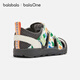 Bala Bala BalaOne children's toddler shoes boys and girls sandals 2026 new summer sneakers white and black 00319 21 (foot length 12.8-13.2/inner length 14.2)