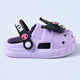 Candy Sanrio Melody Children's Hole Slippers Summer Cute Non-Slip Outerwear for Boys and Girls Children's Baotou Sandals Purple Kurome Size 24/25 (Shoe Inner Length 15CM)