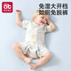 AIBEDILA baby clothes, summer thin short-sleeved big-butt pajamas, air-conditioned clothes for men and women, large open pant jumpsuit, U-shaped large open sleeping elephant 59cm (recommended 9-14 Jin Jin is equal to 0.5 kg)