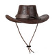Cowboy hat cow head belt rivet jazz hat men and women spring, summer and autumn outdoor travel visor big brim Tibetan western camel M (56-58cm)