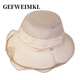 GEFWEIMKL Шелковая рыбацкая шляпа Женская летняя легкая солнцезащитная шляпа Женская уличная высококачественная дышащая солнцезащитная шляпа из тутового шелка Женская бежевая M (56-58 см)