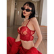 Victoria's Secret Victoria's Secret Underwear Women's Red Sexy Side Breast Retracting Lace Bra Set Ben Ming Nian Red Set 70A 32 Push Up Side Breasts Reducing