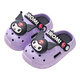 Candy Sanrio Melody Children's Hole Slippers Summer Cute Non-Slip Outerwear for Boys and Girls Children's Baotou Sandals Purple Kurome Size 24/25 (Shoe Inner Length 15CM)