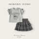 INSBOBO children's clothing girls suit 2026 summer new style children's good-looking t-shirt girls plaid skirt short skirt summer dress Huahui 110
