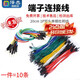 Zejie female to female male to male male to female 20cm single Dupont line 2.54mm rehearsal terminal connection line (10 pieces) PVC1007 line 26AWG red 20cm female to female 10 pieces others