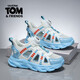 Tom Cat Children's Frame Shoes Boys' Sports Sandals 2026 Summer New Breathable Soft Soled River Tracing Shoes 5-7-15 Years Old XFL206 Baiyue 29 Shoe Inner Length 18.5cm