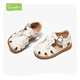 Snafy girls sandals summer new 2026 children princess breathable non-slip little girl baby toe sandals toffee white 28