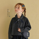 Yantaijia girls parent-child linen cotton shirt 2026 spring new baby loose long-sleeved top versatile shirt gray 130