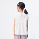 Xiaoyinman children's clothing girls round neck button-down shirt 26 summer children's texture casual breathable top for middle and large children off-white 150