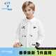 Jeanswest Jeanswest 2026 Spring New Panda Cartoon Boys' Shirt Pure Cotton Comfortable Long-Sleeved Printed Shirt DCM White 2100 110 cm