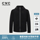 C N C men's Outlet logo printed mesh breathable CNC hooded jacket men's spring and summer trend light luxury zipper jacket black 46 /XS/(165/84A)