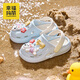 Happy Mary 2026 New Girls' Croc Shoes Princess Cute Indoor Bathing Slippers Soft Bottom Toe Beach Shoes for Outerwear Summer Blue 37 Inner Length 24cm (240) Suitable for Feet Sizes 37-38