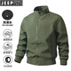 JEEP SPIRIT Black Profile Stand Collar Flight Jacket Men's Spring and Autumn American Outdoor Functional Short Padded Work Jacket Apricot Jacket M