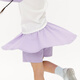 Naju children's clothing children's spring casual pleated skirt anti-exposure sports skirt ruffled girls' knitted culottes Iris purple 130 cm