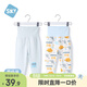 Shu Beiyi 2-pack baby pants spring and summer style for boys and girls baby high-waisted belly-protecting pajamas pure cotton children's autumn pants blue 90CM