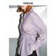 INSUN 2026 spring double-wear access control design waist slimming long-sleeved shirt lavender purple S
