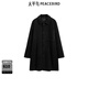 PEACEBIRD Men's Wool Wool Coat Men's Medium Long Black Wool Coat B1AAE4208 Black 1 L