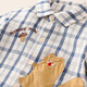 Mamie Maka (MOMOCO) children's clothing boys' shirt 2026 spring baby fashion versatile puppy shirt blue/meter 009 80