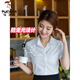 Woodpecker summer formal shirt women's white 2026 new short-sleeved professional commuting work clothes women's white shirt short-sleeved white V-neck S