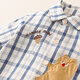 Mamie Maka (MOMOCO) children's clothing boys' shirt 2026 spring baby fashion versatile puppy shirt blue/meter 009 80
