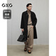 GXG men's fashion long wool coat black 175/L