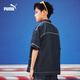 Puma (PUMA) Puma children's clothing 2026 summer new style children's boys short-sleeved shirts denim tops retro trend denim dark blue 88301 110