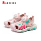 ABC KIDS Sommer-Kindersandalen für Jungen und Mädchen, Zehenkappen-Strandschuhe, mittlere und große Kinder-Sport- und Freizeitschuhe, Rosa/Fruchtgrün 37