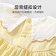 Youqi girls dress 2026 new summer thin section 100-day-old baby girl dress pure cotton beautiful princess dress yellow 73