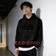 JEEP SPIRIT American heavyweight hooded sweatshirt for men 2026 spring trendy brand loose and versatile jacket for men with velvet long sleeves white M 115-140Jin Jin equals 0.5 kg