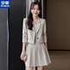 ROMON short off-white suit jacket for women spring 2026 new small casual suit dress two-piece suit off-white suit S