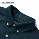 E LAND KIDSeland kids pedophile clothing boys' shirt plaid long-sleeved top green 150