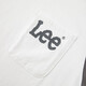 Lee children's t-shirt simple small pocket splicing short-sleeved t-shirt for boys and girls 2025 summer casual loose t-shirt top white 110