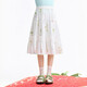 安奈儿（Annil）童装女童碎花半身裙2026夏新款纯棉甜美透气A字裙 白底花 120