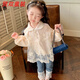 Disney Girls 2026 Spring and Autumn New Korean Style Lace Shirt Set Early Autumn Lace Jeans Two-piece Set Leg Lace Jeans 90 cm