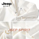 JEEP SPIRIT American heavyweight hooded sweatshirt for men 2026 spring trendy brand loose and versatile jacket for men with velvet long sleeves white M 115-140Jin Jin equals 0.5 kg