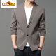 Cardigan en laine en tricot pour hommes du premier path 2025 printemps nouveau coréen slim costume pull tendance veste décontractée 9360 chameau m