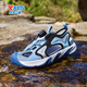 XTEP boys' wild track non-slip toe-cap sandals outdoor breathable quick-drying sports shoes ice blue/butterfly blue 39