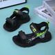 Boys' Shoes Sandals Summer New 2026 Children's Sandals Soft Sole Beach Shoes Boys Summer Massage Anti-Slip Sole Black Green Soft Sole Open Toe Sandals 40 Inner Length 25.0 cm