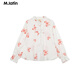 Maradin shopping mall same style Maradin children's clothing children's shirt spring style girls and older children fashionable long-sleeved shirt floral white 120