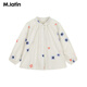 Mar Latin mall same style Maratin children's shirt 26 spring girls artist pattern long-sleeved shirt floral white 120