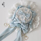 Beast Spring Christmas G light blue Lolita lace bow hairpin top hat Lolita ice blue cla flat hat Christmas G small top hat blue