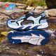 XTEP boys' wild track non-slip toe-cap sandals outdoor breathable quick-drying sports shoes ice blue/butterfly blue 39