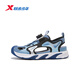 XTEP boys' wild track non-slip toe-cap sandals outdoor breathable quick-drying sports shoes ice blue/butterfly blue 39