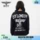 BOY LONDON spring unisex long-sleeved graffiti printed loose and cool round neck pullover sweatshirt N03042 black XS