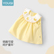 Youqi girls dress 2026 new summer thin section 100-day-old baby girl dress pure cotton beautiful princess dress yellow 73