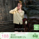 Sancai 2026 Spring New Flower Lapel Sweater Sweater Simple Long Sleeve Cardigan Jacket Casual M